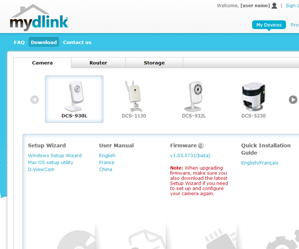 mydlink security